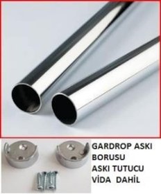 Resim Gardrop Dolap Krom Elbise Askı Borusu 100 Ile 125 Cm Arası 