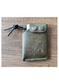 Resim Sumerian Leather Craft Pueblo Deri Kartlık Zeytin Yeşili Zeytin Yeşili 