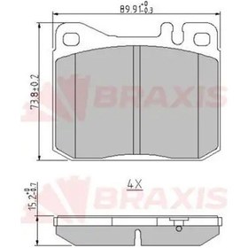 Resim Braxıs Aa0635 On Fren Balatasi A0004206320 A0004206420 A0004206520 