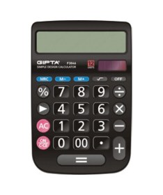 Resim 12 Dıgıt Hesap Makinası Siyah Renkli Büyük Diğer 