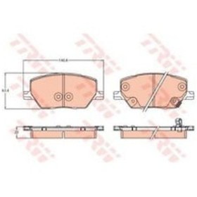 Resim TRW GDB3629 Fren Balatası Ön 500 X 14- / Renegade 14- 
