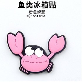 Resim Neevoyu Pembe Yengeç Modeli Deniz Canlısı Silikon Manyetik Buzdolabı Sticker - Ev Dekorasyonu, Not Tutma Ve Çocuk Eğitimi Araçları 