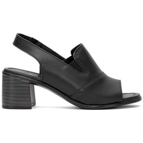 Resim Venüs 24381825y Kadın Hakiki Deri Topuklu Sandalet Siyah Siyah 