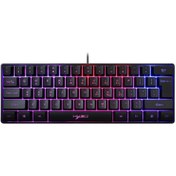 Resim Hxsj V700 Kablolu Oyun Klavyesi Rgb Streamer Kablolu Klavye 61 Tuşlu Oyun Klavyesi Oyun/ofis Siyah 