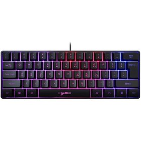 Resim Hxsj V700 Kablolu Oyun Klavyesi Rgb Streamer Kablolu Klavye 61 Tuşlu Oyun Klavyesi Oyun/ofis Siyah 
