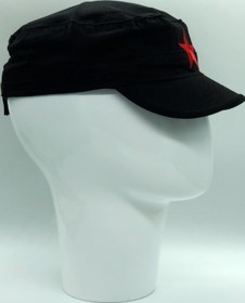 Resim Hoppe Siyah Yazlık Yıldızlı Nakışlı Castro Cap Fidel 