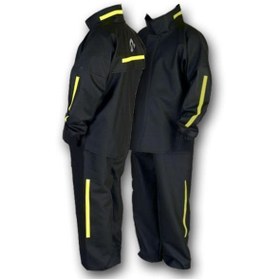 Resim Genel Markalar WINDTECH Motosiklet PVC Yağmurluk Cepli Reflektörlü Alt Üst Takım S Beden Siyah 