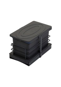 Resim P-9159 Teleskopik Raylı Kısa Çöp Kovası 16 Litre Antrasit Antrasit - Gri 
