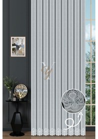 Resim 2506-1 Etek Tül Perde V-fikse Ekru 