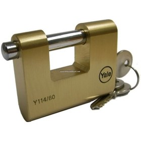 Resim Yale 90 Mm Oval Kayar Pimli Milli Prinç Sarı Asma Kilit 