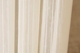 Resim İNCE ÇİZGİLİ ŞANTUKLU TÜL KREM 1-2 SEYREK PİLE 150X260 