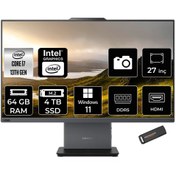 Resim LENOVO ThinkCentre Neo 50A i7 13620H 64GB DDR5 4TB SSD 27" FHD IPS W11H Siyah All in One PC & PER4 