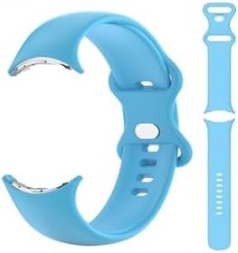 Resim Gpack Google Pixel Watch ile Uyumlu Kordon, Mat Klasik Silikon, Turkuaz 