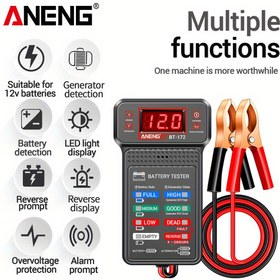 Resim ANENG BT-172 12V Araba Pil Testerı LED Ekranlı - Çoklu Fonksiyonlar, Ters Polarite Koruma, Aşırı Gerilim Koruma, Alarm Uyarısı, Pil Durumu Göstergesi, Şarj Sistemi Analizi, Pil Gerektirmez, Pil Analizi|Dijital Monitör Paneli|Ters Polarite Koruma, Araba Pil Testerı 