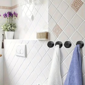 Resim Storemax Kendinden Yapışkanlı Duvar Havlu Askısı | 2'li Set | Siyah 