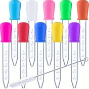 Resim 6 adet Renkli Silikon Sıvı Pipet Damlası, Toplu Baş ve Temizleme Fırçası ile - 0.17oz, Şeker Kalıpları, Gummy Bears, Yapıştırıcı Üreticileri, Petrol Bilimi ve El Sanatları Projeleri için Şeffaf Damalar, El Sanatları Malzemeleri | Canlı Pipet Damaları | Dayanıklı Plastik Gövde, Pipet Damaları 