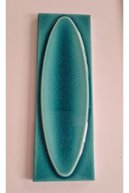 Resim Armada Çini 7x21 Cm Elips Turkuaz Çini Seramik 