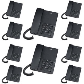 Resim KAREL 10 Adet Siyah Tm140 Masaüstü Ofis Telefon Seti 