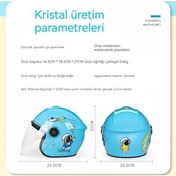 Resim Tongxida Çizgi Film Dört Mevsim Evrensel Sevimli Çocuk Kask, Açık Mavi Açık Mavi 