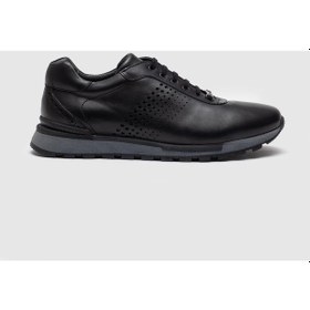 Resim Hakiki Deri Siyah Erkek Ayakkabı Siyah 