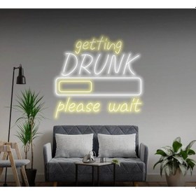 Resim Twins Led Getting Drunk Please Wait Yazılı Ve Şekilli Neon Tabela Gün Işığı Model:model:38473366 Gün Işığı 