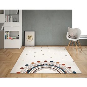 Resim Gökkuşağı Model Kalın Taban Çocuk Oda Halısı Çok Renkli 