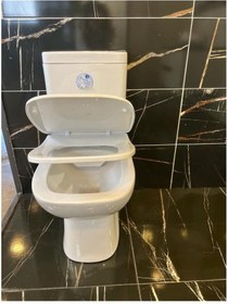 Resim Seramiksan Petite Kanalsız Rim-ex Duvara Sıfır Klozet + Yavaş Kapanır Kapak + Vitra İç Takım Set 