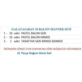 Resim Galatasaray 20 Balon+banner Seti 