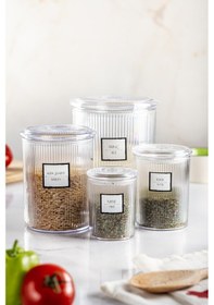 Resim 24'lü Barok Yuvarlak 4 Boy Kavanoz Seti & Saklama Kabı & Erzak Kabı 6 2000 Ml, 6 1000 Ml, 6 500 Ml, 6 250 Ml 