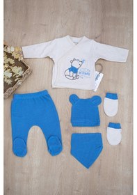 Resim Sitilin Erkek Bebek 5 Li Hastane Çıkışı Seti Stl6122 Mavi 