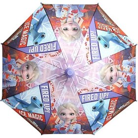 Resim Frozen Karlar Ülkesi Ice Magic Pvc Koruma Kılıflı Çocuk Şemsiyesi - 3 - 12 Yaş Arası Çap : 85 Cm 