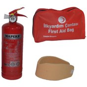 Resim Trafik İlkyardım Seti Mapeks Yangın Tüpü Boyunluk Oto Muayene Pak 