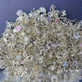 Resim 50 adet Lüks Tırnak Sanatı Süsleme Seti, Altın/Gümüş Alaşımlı, Taşlı, İnci, Aşk, Yay, Çeşitli Parlak, Kokusuz, DIY El Sanatları ve Takı Yapımı için 