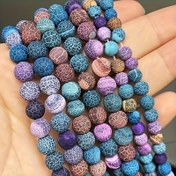 Resim 61/46/36 Adet Doğal Taş Boncuklar Mat Renk Çatlak Ejderha Desenli Akik Boncuk Takı Yapımı DIY Bilezik Kolye Aksesuarları 6/8/10mm 