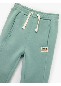 Resim Koton Beli Bağlamalı Cepli Jogger Eşofman Altı Yeşil 6wmb40077tk Yeşil 