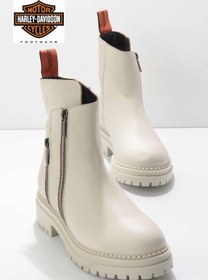 Resim Harley Davidson Beige Leather Kadın Bot & Bootie Hd0777003903 