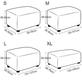 Resim Bordo 4 Boyutları Kadife Dayanıklı Özelleştirilmiş Streç Ayak Dayama Osmanlı Kapak Katlanır Depolamalı Tabure Mobilya Koruyucu Dikdörtgen Slipcover S 