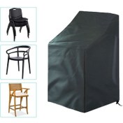 Resim Ağır Hizmet 210D Oxford Kumaş Patio Sandalye Kılıfları - Yığınlanabilir, Hava Koşullarına Dayanıklı, Derin Koltuk Koruma için Lounge & Lawn Sandalyeleri, Siyah, Dış Mekan Mobilya Kılıfı, Dış Mekan Sandalye Kılıfları, Lawn Sandalye Kılıfı, Şık Tasarım, Dayanıklı Kumaş, Bank Kılıfı, Bahçe Mobilya Kılıfı 