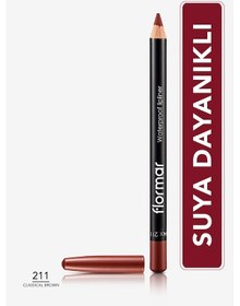 Resim Flormar Dudak Kalemi - Waterproof Lipliner 211 Classical Brown 8690604111114 