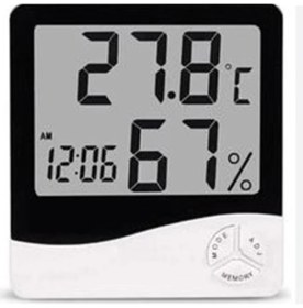Resim Sline Htc1 Termometre Nem+Hava Ölçer Saatli Sadece Iç Ortam 