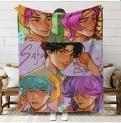 Resim Huntrix K-pop Baskılı Battaniye Kanepe Ve Yatak İçin Flanel Örtü Anime Teması Snt053 150+130cm Snt053 150+130cm Snt053 