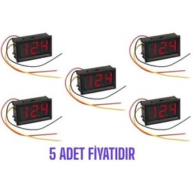 Resim Dijital Voltmetre Dc 0-100v 3 Kablolu - 5 Adet-4852 