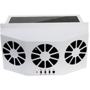 Resim Taşınabilir Koku Giderme Vantilatör 3 Kafaları Otomatik Havalandırma Fan Güneş Şarj Whıte 