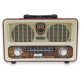 Resim Everton Rt-854 Bluetooth-Usb-Sd-Fm Kumandalı Nostaljik Radyo 