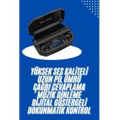 Resim Techno Stock Gaming Kulaklık Bluetooth 5.2 Kablosuz Kulakiçi Rgb Işıklı Çift Mikrofonlu 
