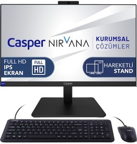 Resim Casper Nirvana A70.1270-BF00X-V i7-12700H 16 GB 1 TB NVMe SSD 23.8" Dos AIO Masaüstü Bilgisayar 