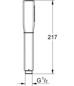 Resim Grohe El Duşu Tek Akışlı Grandera Krom - 26037001 Krom 