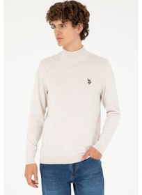 Resim U.S. Polo Assn. Erkek Slim Fit Yarım Boğazlı Taş Melanj Basic Kazak 50293499-VR225 