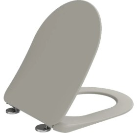 Resim Creavit Free Rim-Off Kanalsız Asma Klozet (FE322.CG) Mat Cool Grey + Duck Yavaş Kapanan Kapak Mat Cool Grey 2'li Set 