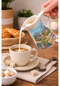 Resim Kapaksız Seramik Sütlük Sürahi 13 Cm 300 Ml Dekoratif El Yapımı, Vazo Olarak Kullanılabilir çok renkli 